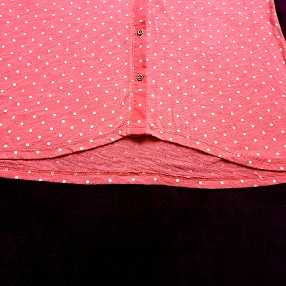 Aéropostale M Pink Polkadot Buttoned Sleeveless Blouse - Picture 5 of 7